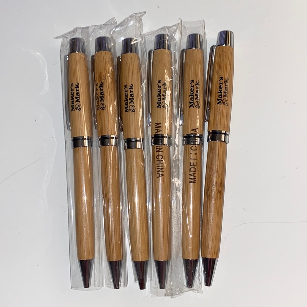 6 Makers Mark Branded Pens